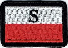 Flaga Polski STRZELEC Flaga Strzelecka "S" naszywka rzep