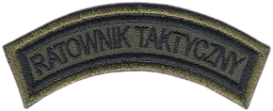 Łuczek RATOWNIK TAKTYCZNY naszywka naramienna khaki rzep