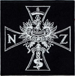 NSZ Narodowe Siły Zbrojne naszywka czarna 94x94mm rzep