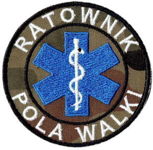 RATOWNIK POLA WALKI kamuflaż wyjściowy wz93 naszywka 80mm rzep