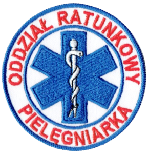 ODDZIAŁ RATUNKOWY PIELĘGNIARKA Ratownictwo Medyczne naszywka 80mm rzep