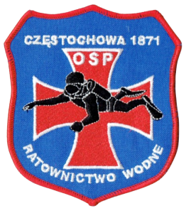 OCHOTNICZA STRAŻ POŻARNA Ratownictwo Wodne tarcza OSP naszywka rzep