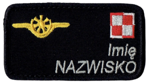 Technik Pokładowy personel latający imiennik nazwisko ksywa naszywka rzep