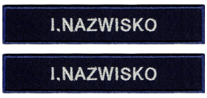 POLICJA Nazwisko Identyfikator Imiennik granatowy naszywka rzep x 2 szt.