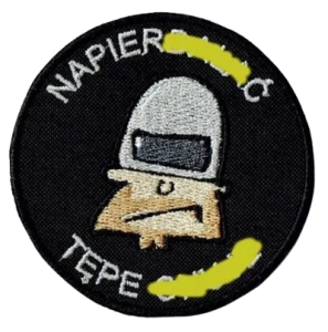 KAPITAN BOMBA napier... tępe chu... naszywka czarna rzep