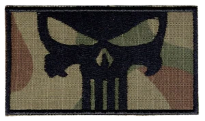 PUNISHER naszywka US-22 90x50 mm haft czarny rzep