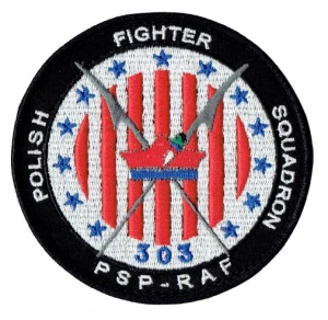 Dywizjon 303 Polish Fighter Squadron PSP-RAF naszywka cz rzep