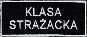 Klasa Mundurowa Klasa Strażacka naszywka KM na pierś czarna rzep