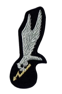 Gapa spadochronowa oznaka skoczka GROM naszywka czarna haftowana