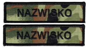 STRAŻ GRANICZNA IMIENNIK nazwisko na mundur SG-14 naszywka rzep 2 szt.