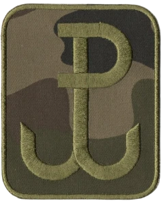 Polska Walcząca znak PW naszywka kamuflaż WZ93 100x80 mm haft rzep