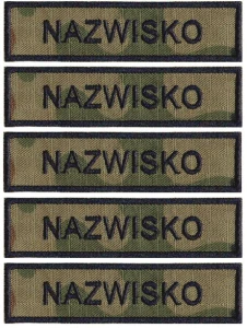 IMIENNIK nazwisko na mundur wojskowy 123UP/MON wz2010 US-22 na rzep 5 szt.