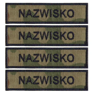 IMIENNIK nazwisko na mundur wojskowy 123UP/MON wz2010 US-22 na rzep 4 szt.