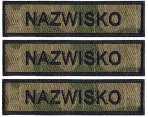 IMIENNIK nazwisko na mundur wojskowy 123UP/MON wz2010 US-22 na rzep 3 szt.