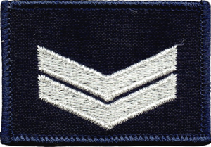 Policja dystynkcja stopień starszy sierżant naszywka 6x4 cm rzep