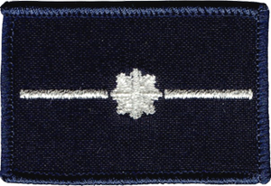 Policja dystynkcja stopień młodszy aspirant naszywka 6x4 cm rzep