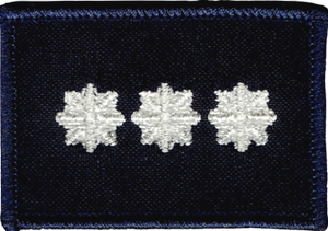 Policja dystynkcja stopień komisarz naszywka 6x4 cm rzep