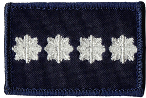 Policja dystynkcja stopień nadkomisarz naszywka 6x4 cm rzep