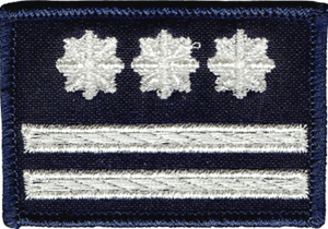 Policja dystynkcja stopień inspektor naszywka 6x4 cm rzep