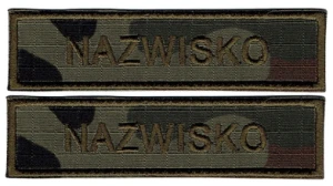 IMIENNIK nazwisko na mundur wojskowy wz2024 US-22 naszywka na rzep 2 szt.