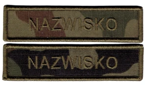 Nazwisko na mundur wojskowy imiennik wz2024 US-22 naszywka na rzep 2 szt.