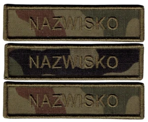 Nazwisko na mundur wojskowy imiennik wz2024 US-22 naszywka na rzep 3 szt.