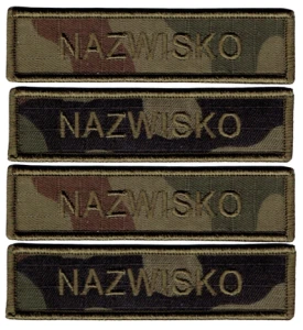 Nazwisko na mundur wojskowy imiennik wz2024 US-22 naszywka na rzep 4 szt.