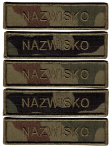 Nazwisko na mundur wojskowy imiennik wz2024 US-22 naszywka na rzep 5 szt.