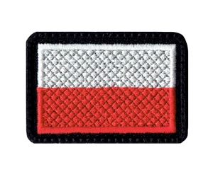 Polska flaga naszywka z flagą Polski 55x38 mm wzór kratki rzep