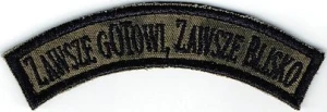 ZAWSZE GOTOWI, ZAWSZE BLISKO łuczek z motto WOT naszywka wz2010 US-22 rzep