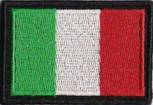 Włochy Italia Italy flaga Włoch naszywka haftowana 55x38 mm z flagą Włoch