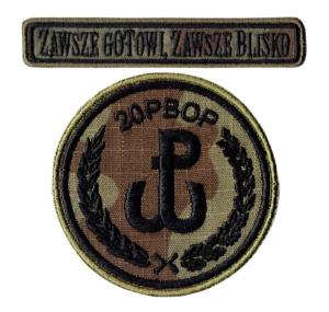 20PBOP ZGZB oznaka Wojsk Obrony Pogranicza naszywka US-22 rzep nowy wzór
